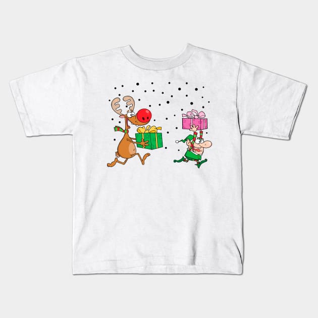 Matching Ugly Christmas Sweater Kids T-Shirt by KsuAnn